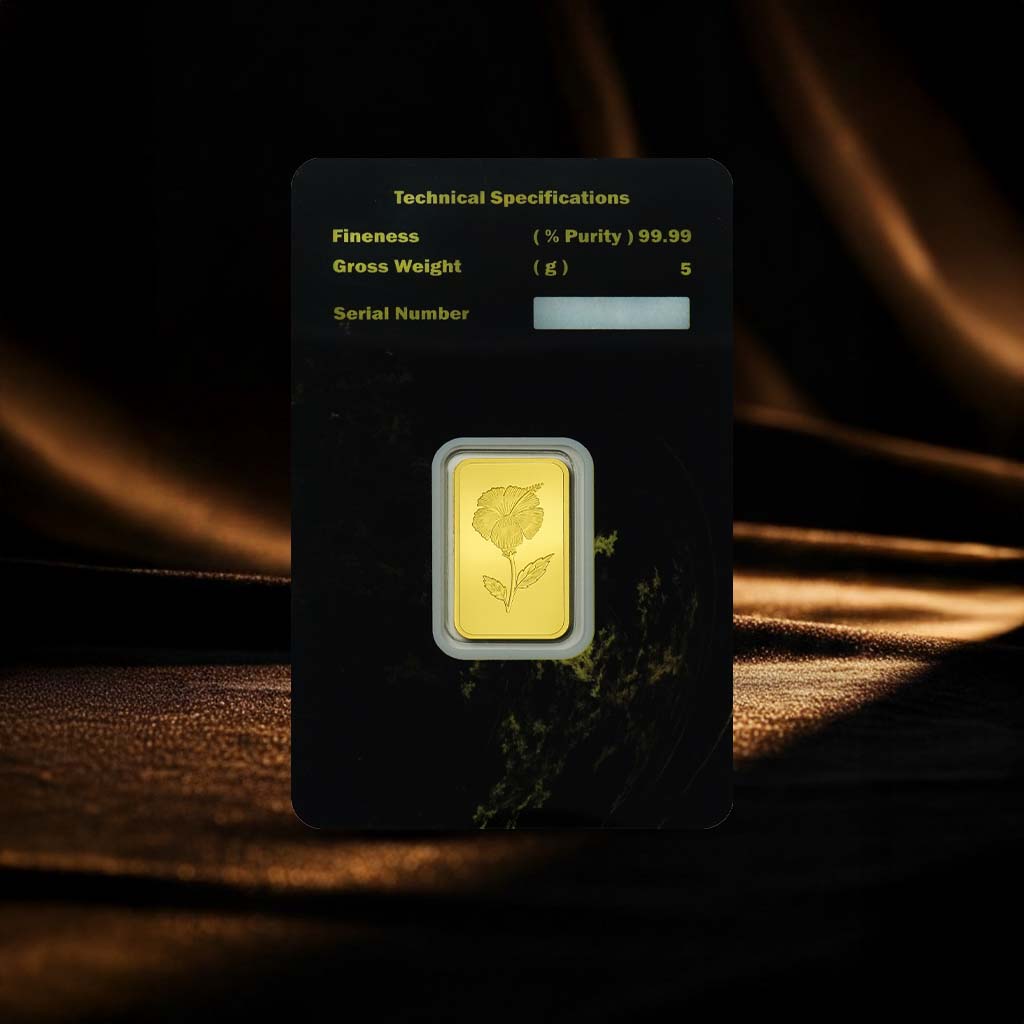 5 Grams Hibiscus Flower Gold Bar